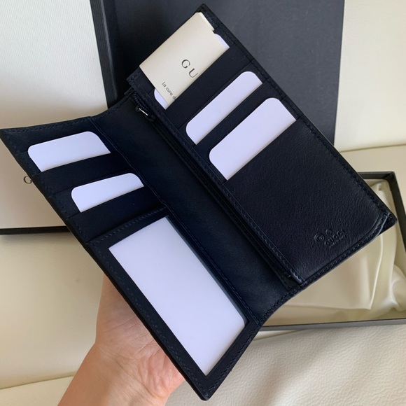 NWT Gucci Wallet Blue Micro GG Men Leather - Picture 3 of 7